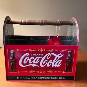 NWT Coca-Cola Galvanized Utensil Caddy